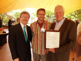 John MItchell receiving the 2011 State History Award, September 2011
